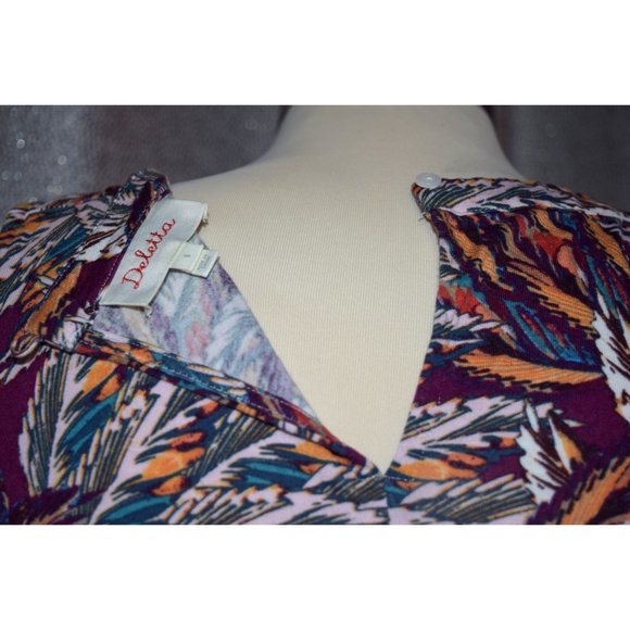 Anthro Deletta Pleated Peplum Blouse size small - Picture 5 of 5